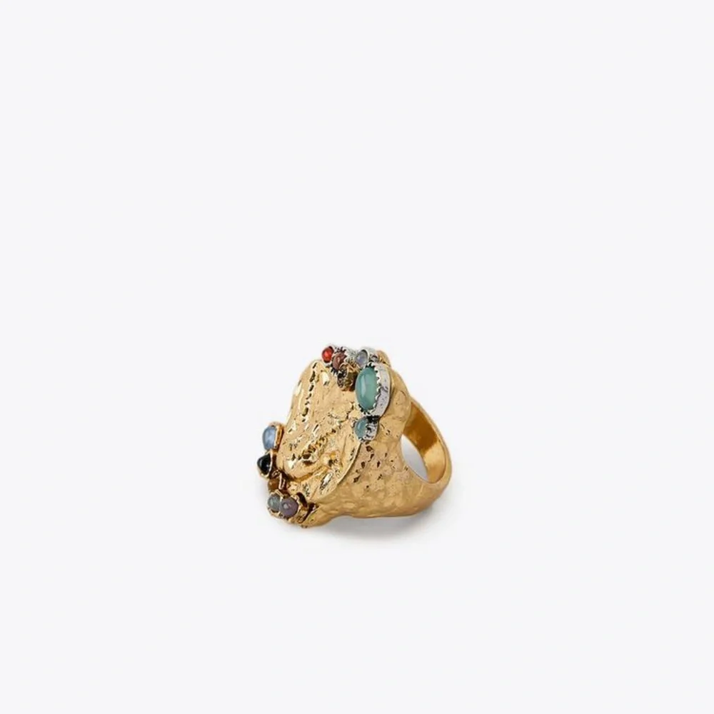 NWT Zara M 2 Pack Resin Stones Rings